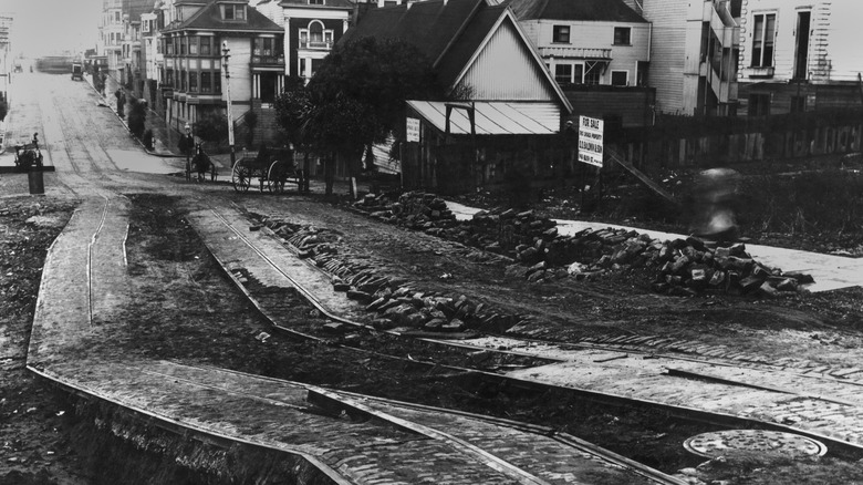 San Francisco street car tracks