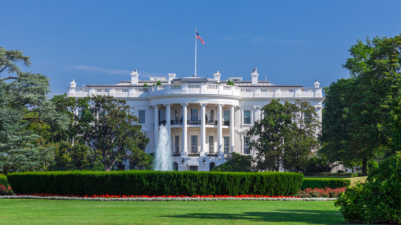 The White House under blue sky