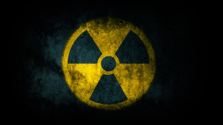 Radioactive hazard warning symbol used for nuclear power plants and weapons