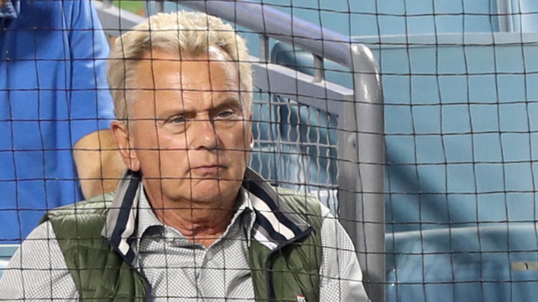 Pat Sajak watches baseball