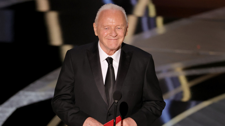 Anthony Hopkins giving speech