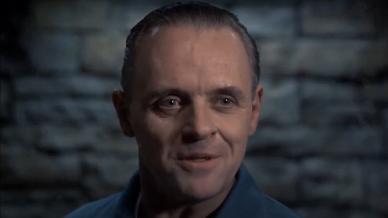 Hannibal Lecter staring at Clarice Starling