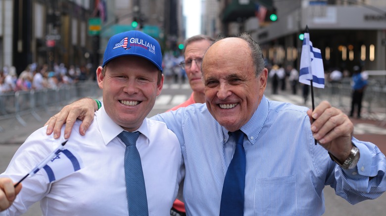 The two Giulianis at Israel Day parade