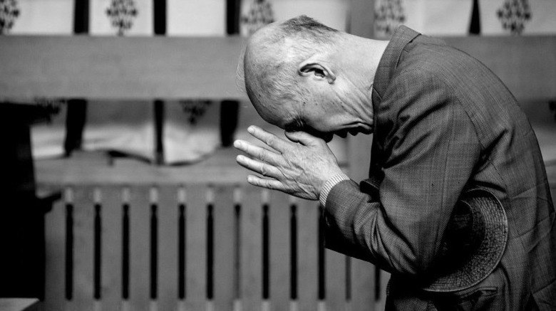 A man praying