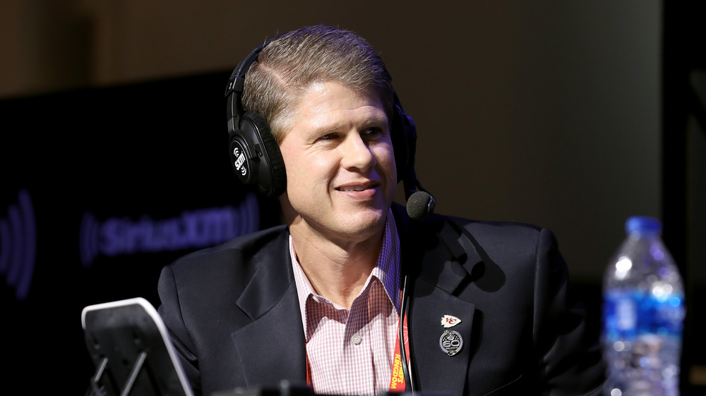 Clark Hunt giving commentary