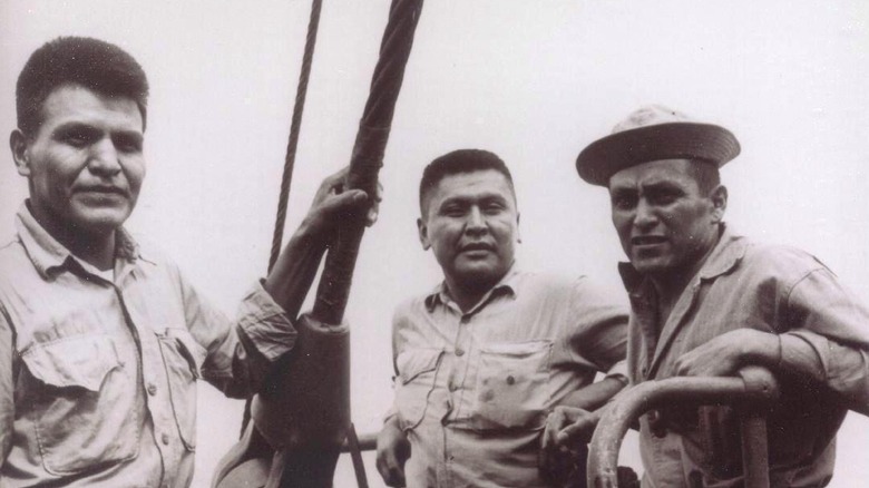 Code talkers en route to Okinawa