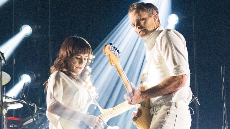 jenny lewis ben gibbard postal service onstage