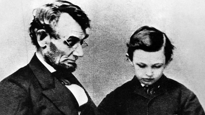 Abraham and Willie Lincoln look down