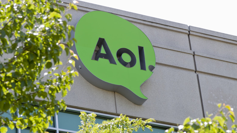 AOL corporate building sign