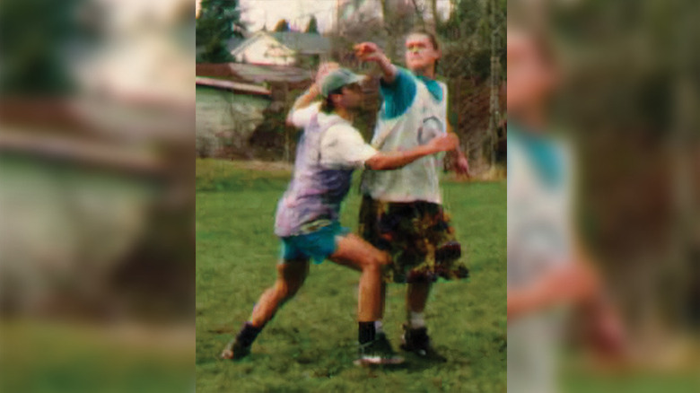 Nicholas Lovejoy playing ultimate frisbee