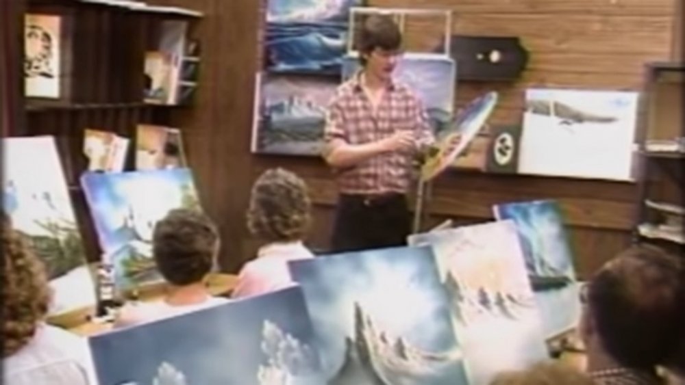 Steve Ross teaching a Joy of Painting Class