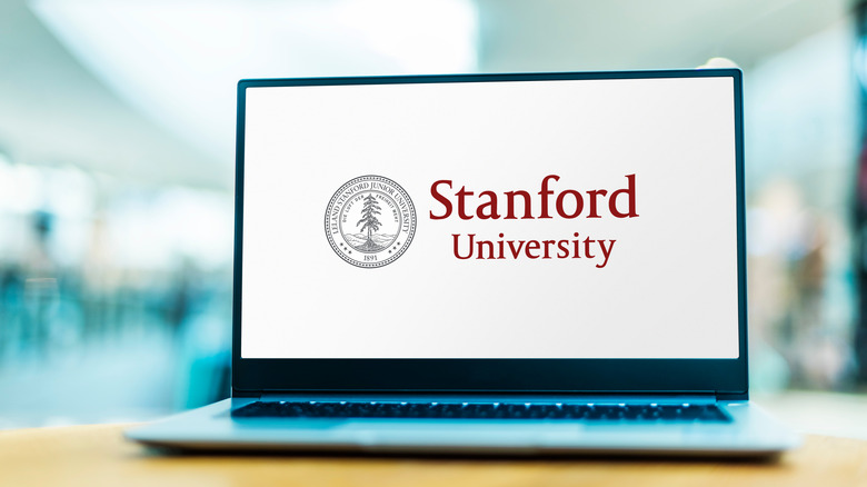 stanford university on a computer screen