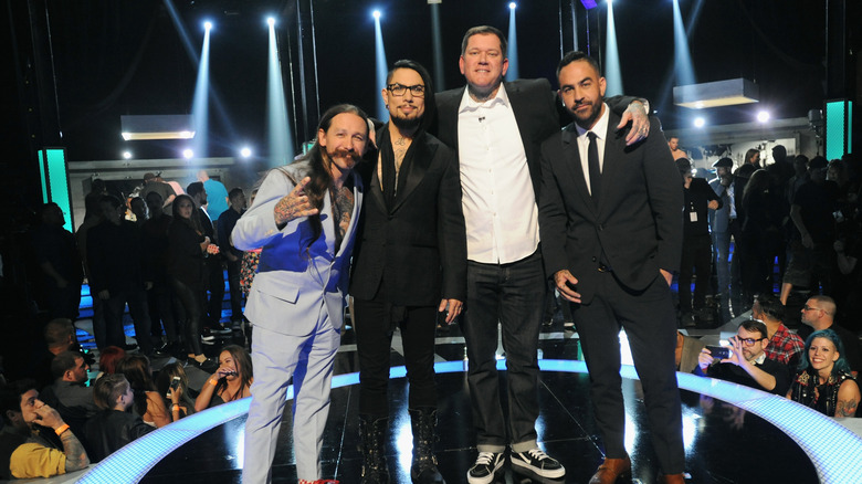 Dave Kruseman smiling with Ink Master judges