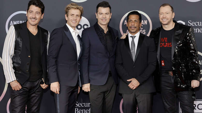 New Kids on the Block posing at AMAs