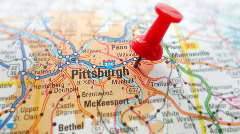 pittsburgh on a map