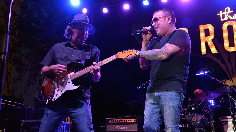 Smash Mouth performing on stage