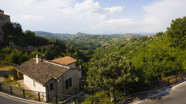 Meredith Kercher murder house overlooking countryside