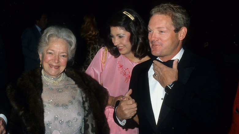 James MacArthur and Helen Hayes in formal wear