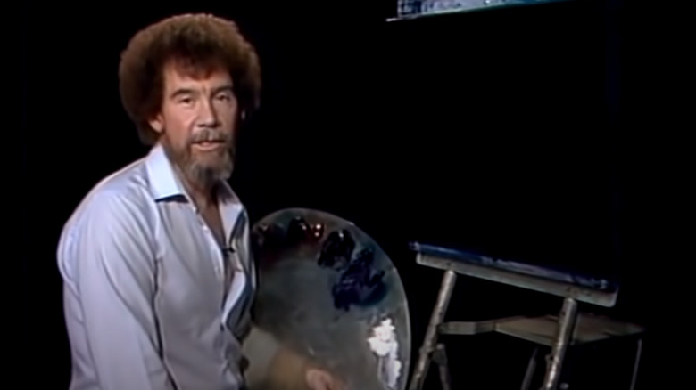 bob ross and his easel