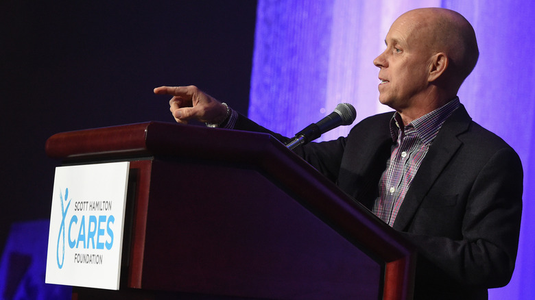 Scott Hamilton at a charitable benefit