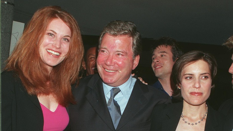 shatner with two of his daughters in 1999