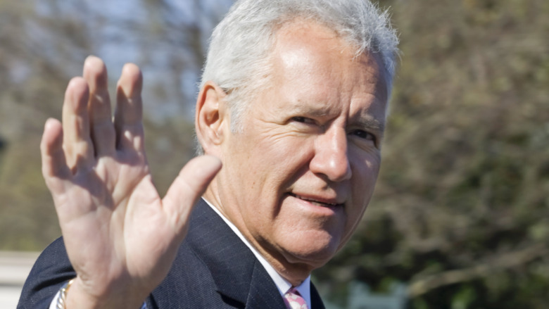 Jean Trebek, Matthew Trebek, Emily Trebek and Nicky Trebek (l-r) attend a press conference outside the iconic Northridge Skateland which is targeted for conversion into the Trebek Center