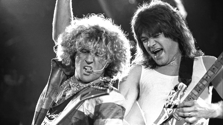 Sammy Hagar Eddie Van Halen onstage