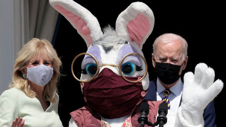 easter bunny with the Bidens