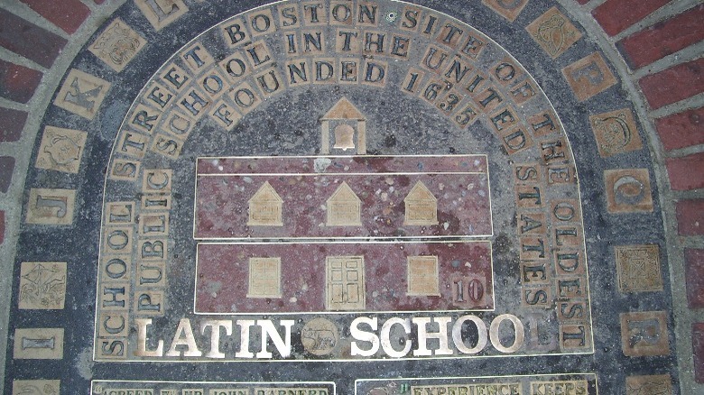 plaque for Boston Latin School