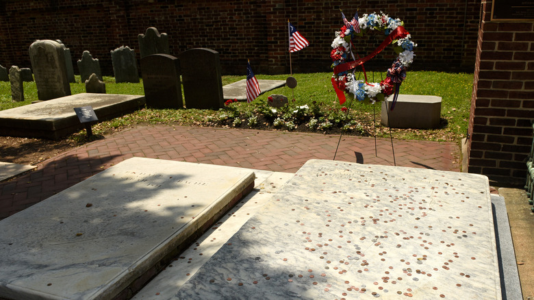 Benjamin and Deborah Franklin grave site