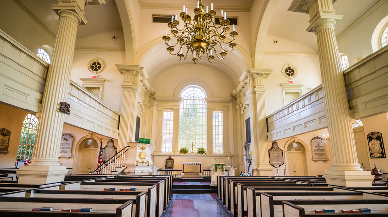 Interior of Christ Church in Philadelphia