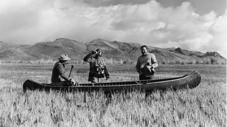 Ernest Hemingway duck hunting in Idaho