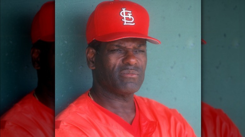 Bob Gibson scowling