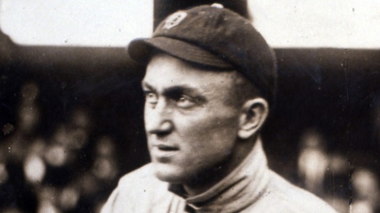 Ty Cobb looking serious