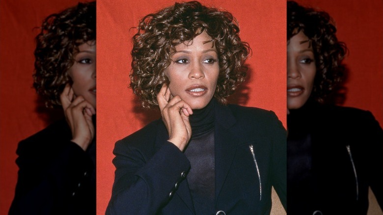 whitney houston hand on chin