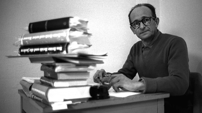 adolph eichmann at a desk