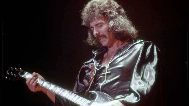 Tony Iommi playing guitar