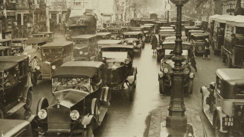 Vintage cars in the early 20th century