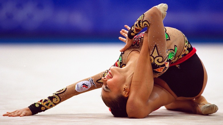 Kabaeva performing gymnastics