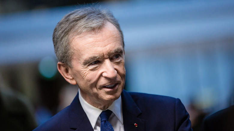 Bernard Arnault smiling looking to side