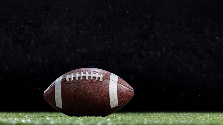 a football on the ground