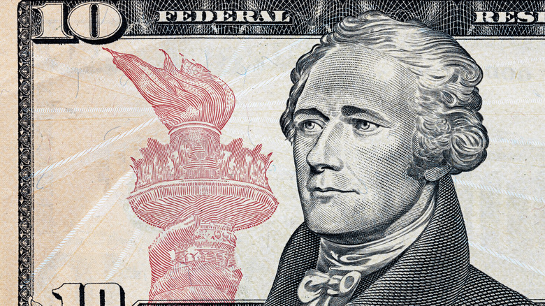 Partial $10 bill