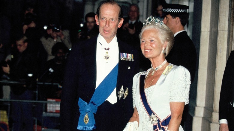 prince Edward, wife in regalia