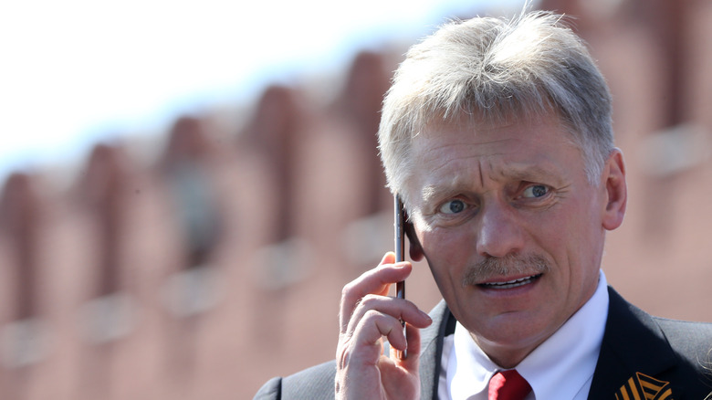 Dmitry Peskov on phone