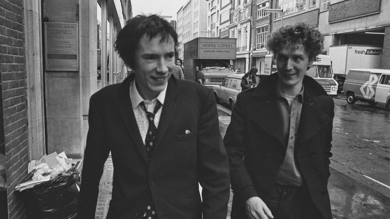 Johnny Rotten with Malcolm McLaren