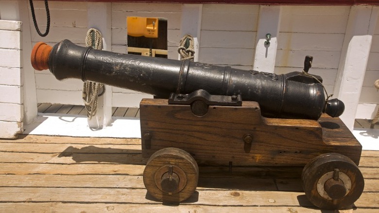 antique cannon from a ship 