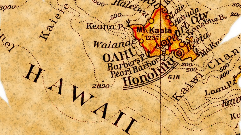 old map of Hawaii 