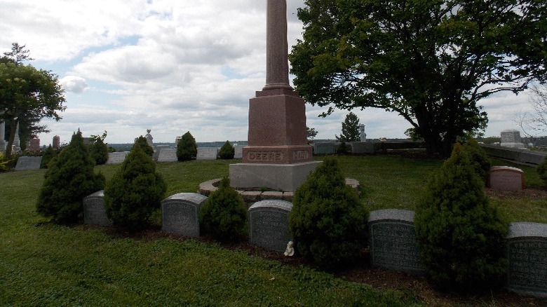 Deere family monuments in Riverside Cemetery in Moline, Illinois