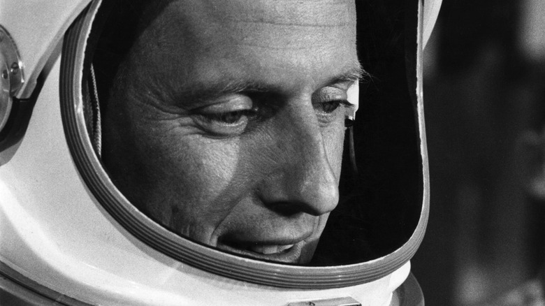 Pete Conrad in space helmet, 1969