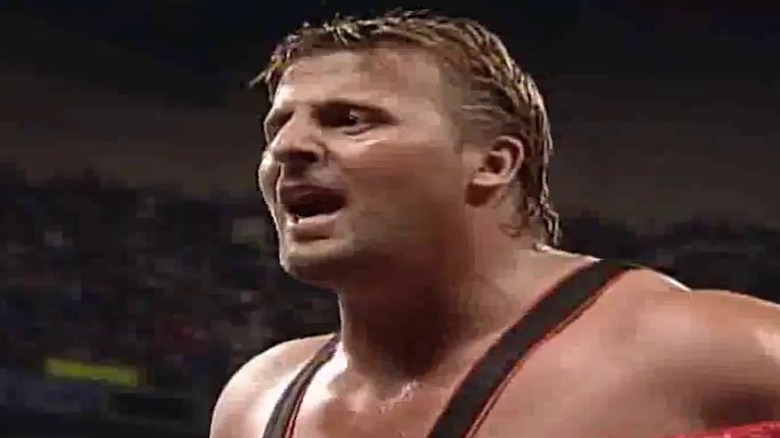 Owen Hart shouting at fans